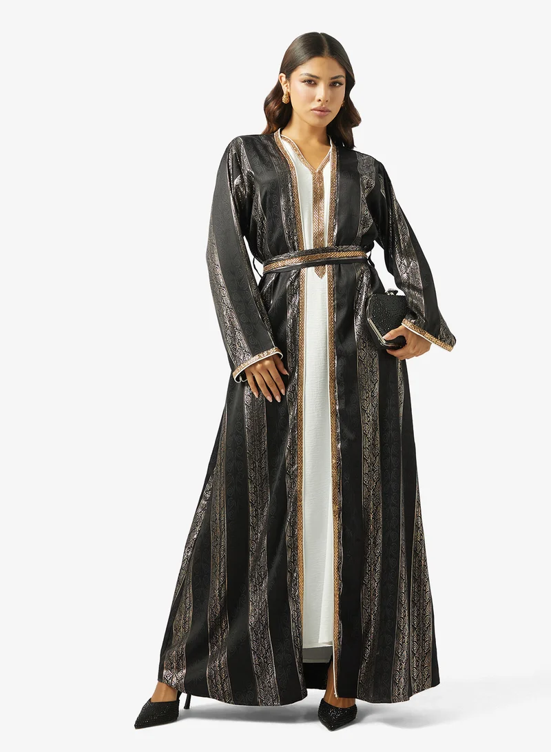 Arabian Closet  LADIES ABAYA 2 PIECE WITH BELT for Women | Best Price UAE